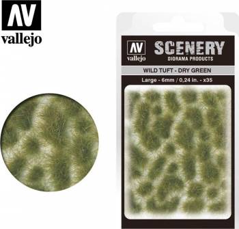Wild Tuft Dry Green Large 6mm (35)