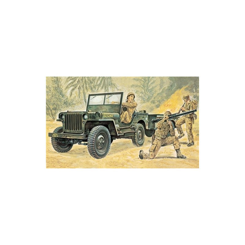 Italeri Willys MB Jeep with Trailer 1/35