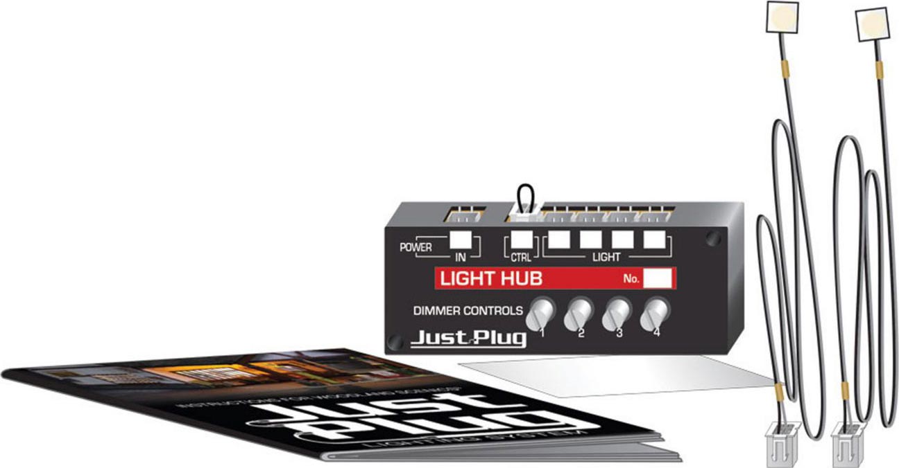 Just Plug Lights & Hub Set Warm White By WOODLAND SCENICS