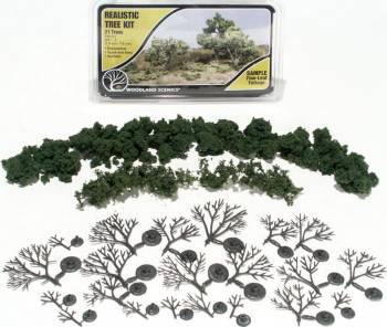 Deciduous Tree Kit 3/4"-3" (21) By WOODLAND SCENICS