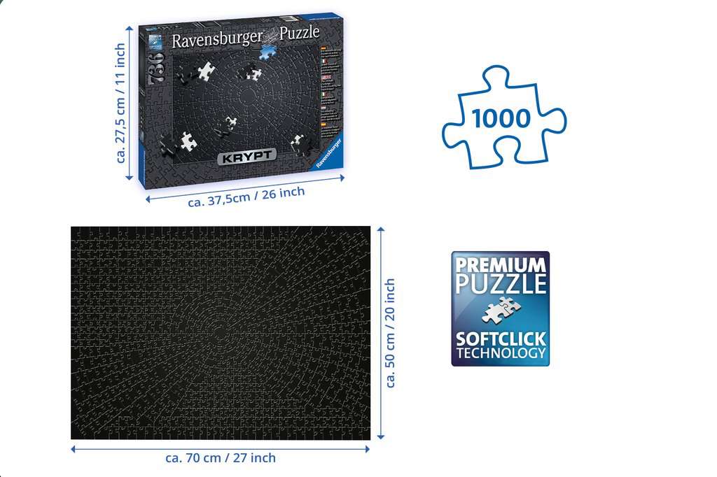 152605 - RAVENSBURGER 736PC - KRYPT SERIES: BLACK