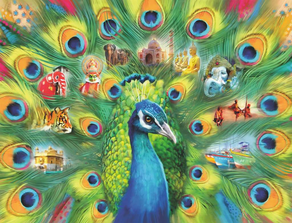 165674 - RAVENSBURGER 2000PC - LAND OF THE PEACOCK