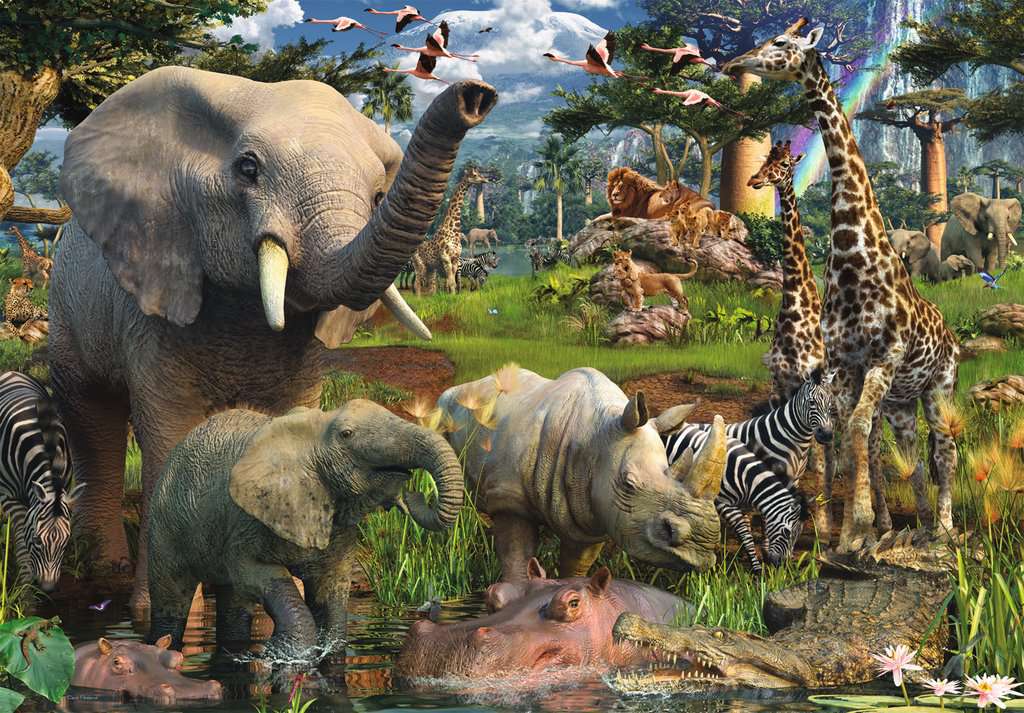 178230 - RAVENSBURGER 18000PC - AT THE WATERHOLE