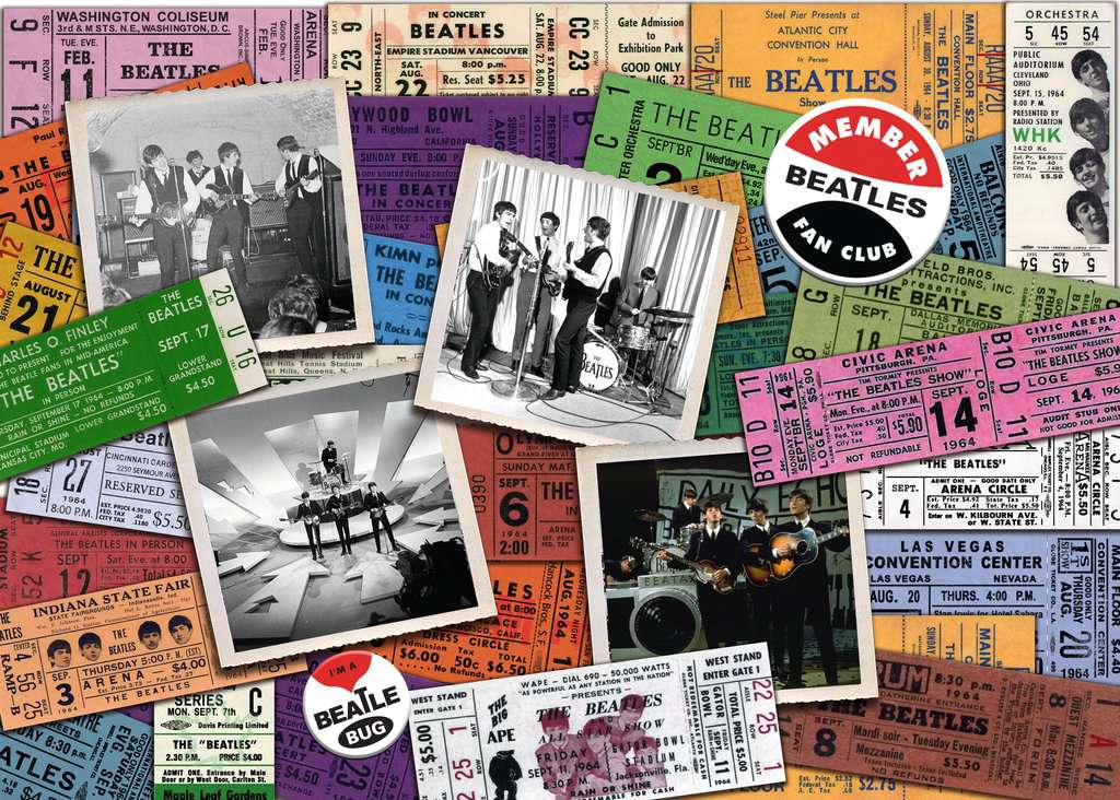 197514 - RAVENSBURGER 1000PC - THE BEATLES - TICKETS