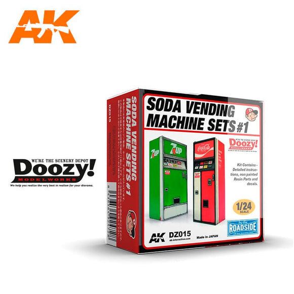 Doozy 1/24 Soda Vending Machine Set 1
