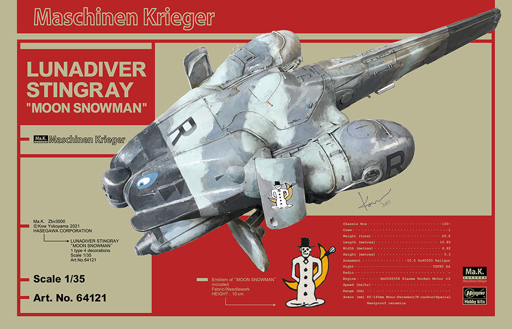 Hasegawa 1/35 Lunadiver Stingray "Moon Snowman"