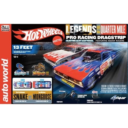 AutoWorld 13' Snake II vs Mongoose II Drag Set