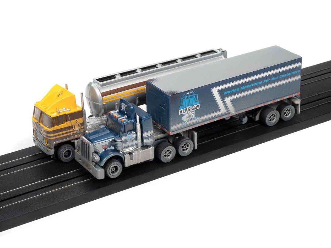Auto World 14' Semi-Frozen Extreme Conditions Slot Race Set