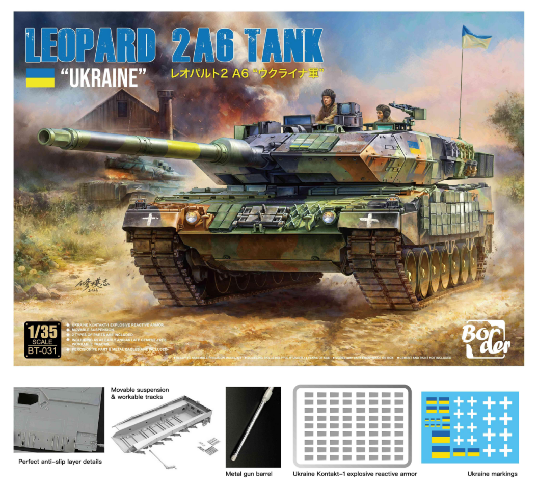 Border Model 1/35 Leopard 2A6 Tank "UKRAINE"