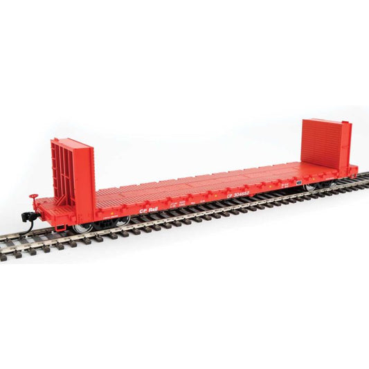 Walthers Mainline 910-5869 HO 60ft P-S Bulkhead Flatcar, Canadian Pacific #304652