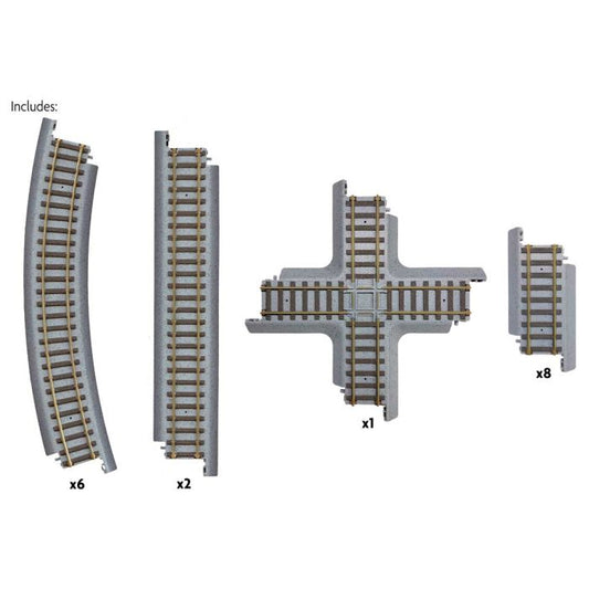 Walthers 931-1362, Power-Loc™ HO Scale Code 100 Nickel Silver Figure 8 Track Expander Set