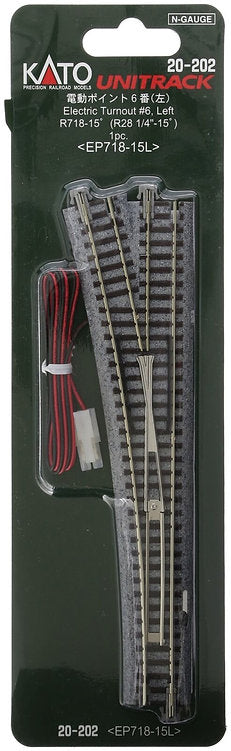 Kato 20-202 #6 Left Turnout 718mm (N scale)