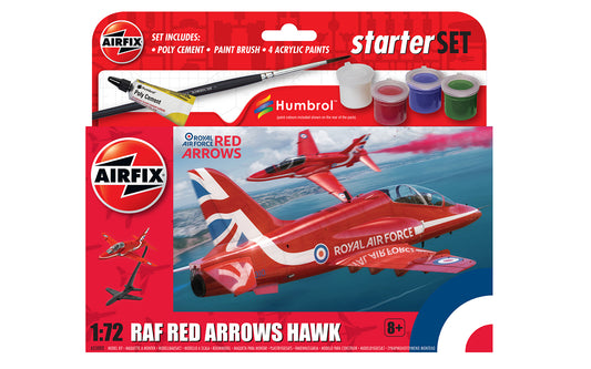 Airfix 1/72 Beginners Set Red Arrows Hawk