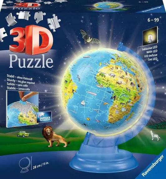 112883 - RAVENSBURGER 180PC 3D - CHILDREN'S GLOBE - NIGHT EDITION