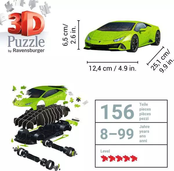 115594 - RAVENSBURGER 3D - LAMBORGHINI HURACAN - GREEN