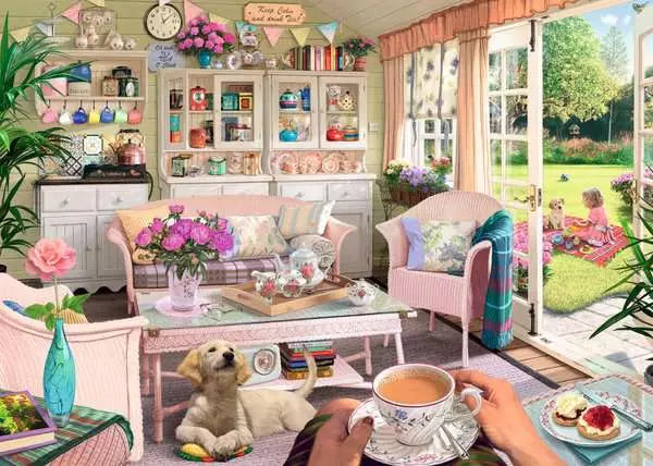 120001645 - RAVENSBURGER 1000PC - THE TEA HOUSE