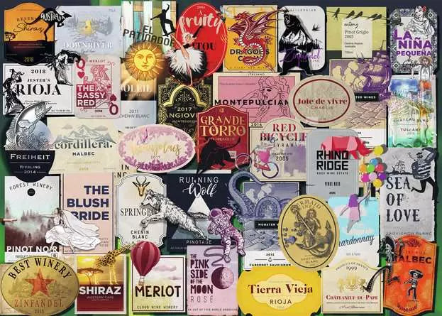 120005476 - RAVENSBURGER 1000PC - WINE LABELS