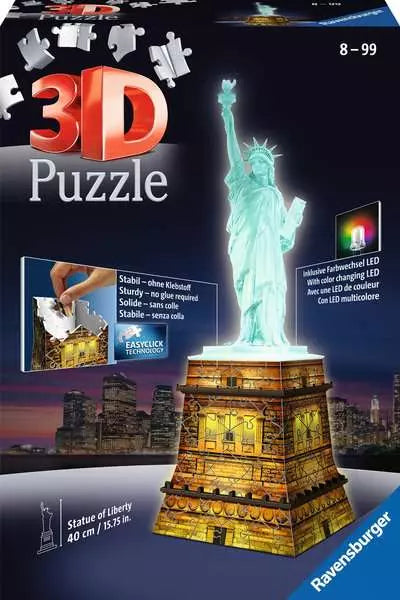 125968 - RAVENSBURGER 3D - STATUE OF LIBERTY - NIGHT EDITION