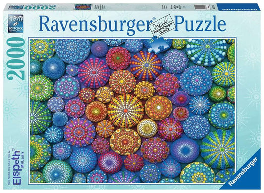 171347 - RAVENSBURGER 2000PC - RADIATING RAINBOW MANDALAS