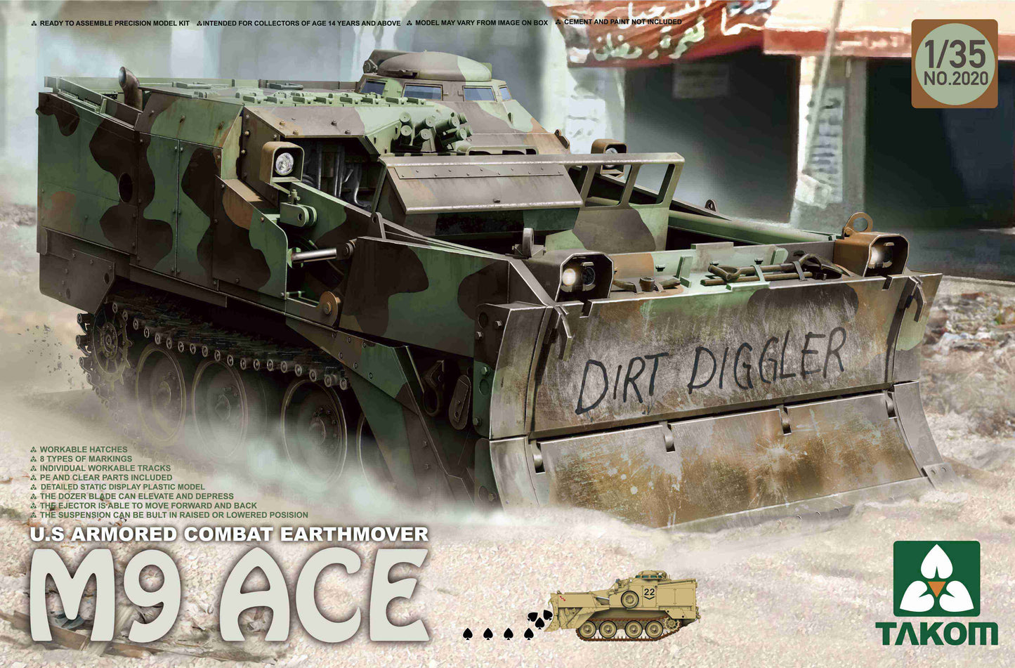 Takom 1/35 US Armored Combat Earthmover M9 ACE