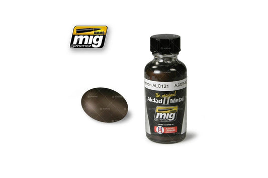 Ammo Mig Burnt Iron Alclad Metallic Paint ALC121, 30ml