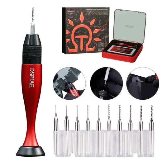 DSPIAE General Purpose Chuck Hand Drill Set w/ 0.3-1.2mm Bits