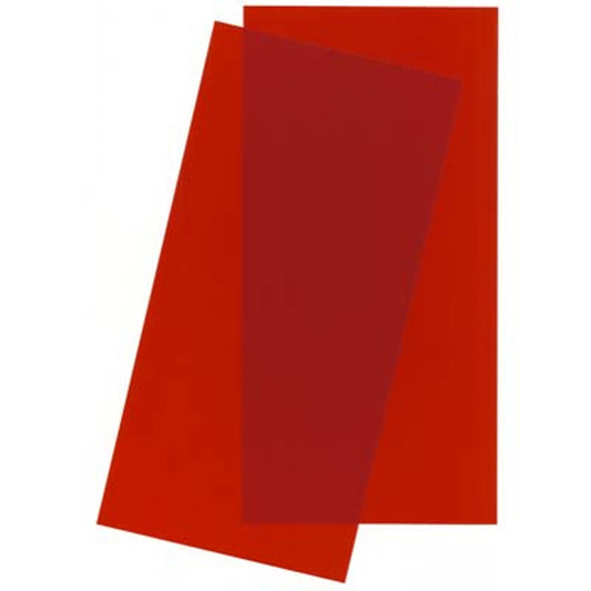 Styrene Transparent Red sheet .010x6x12 (2) EVERGREEN SCALE MODELS