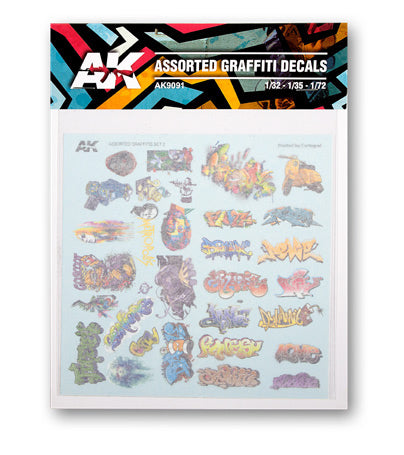 AK Interactive Assorted Graffiti Decals