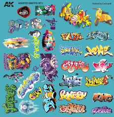 AK Interactive Assorted Graffiti Decals