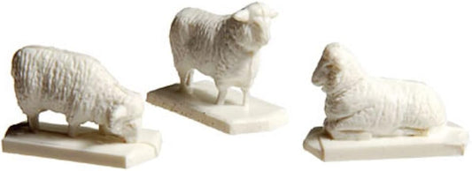 Atlas HO Scale Model Train Accessory Sheep (12 White & 1 Black, 13 Sheep)