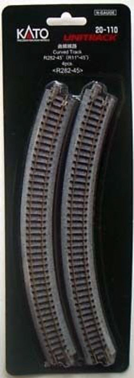 Kato 20-110 282mm (11') Radius 45 Curve Track R282-45 (N scale)