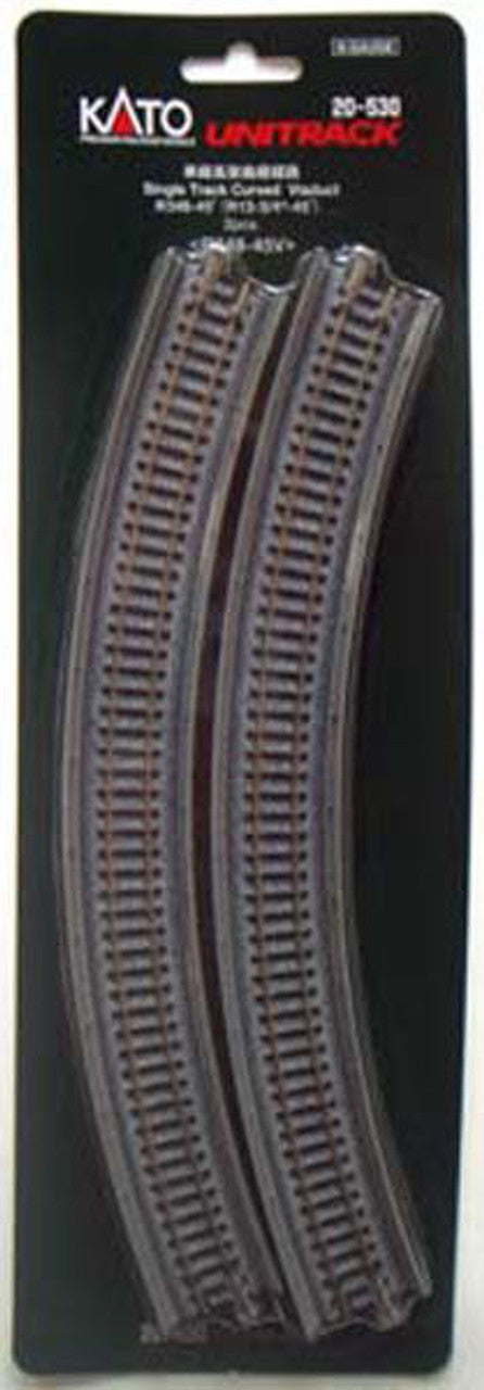 Kato 20-530 348mm Single Viaduct Curve Track R348-45V