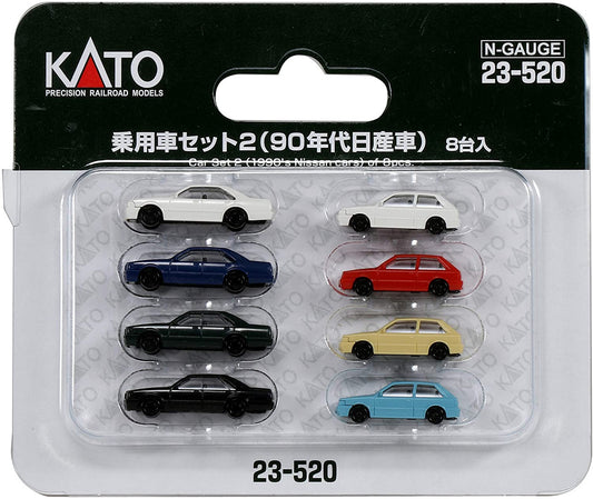 Kato 23-520 Car Set 2 (1990's Nissan Cars) 8 Cars (N scale)