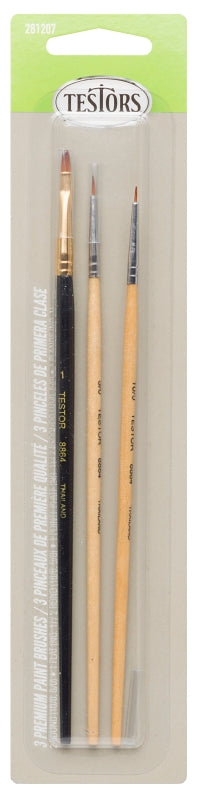 Testors Brush Paint Prem Gray 3 Pack