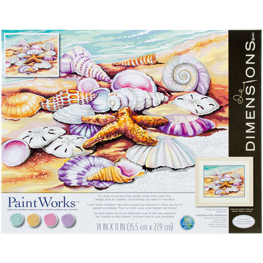 Paint Works Paint By Number Kit 11"X14"-Shells