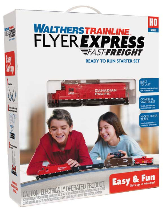 Walthers Trainline Flyer Express Fast-Freight Train Set — Canadian Pacific – 931-1211