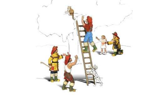 Woodland Scenics N Firemen to the Rescue