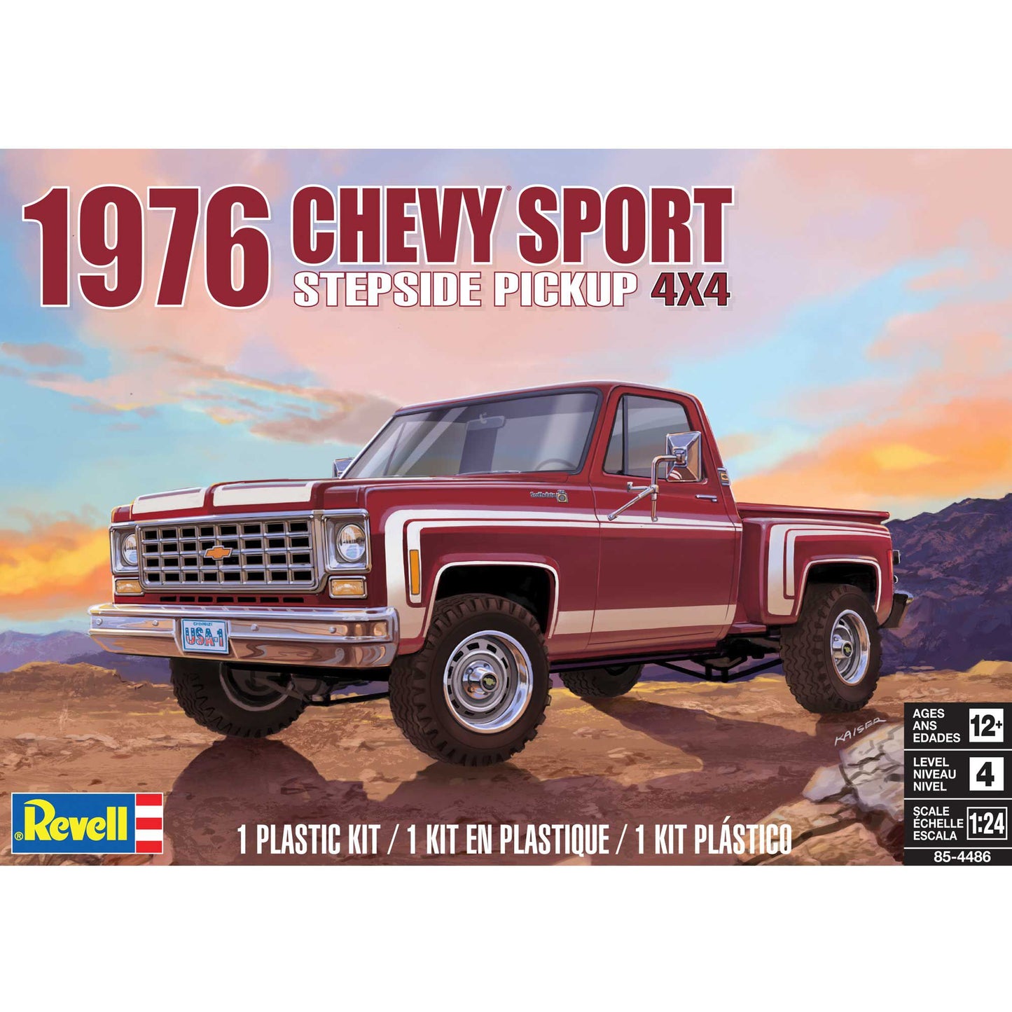 Revell 1/24 '76 Chevy Sport Stepside Pickup 4X4