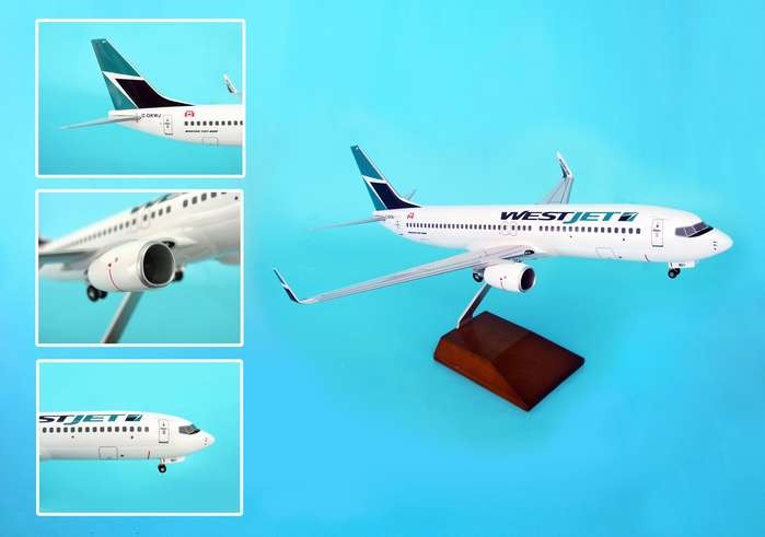 Westjet 737-800 W/GEAR & Wood Stand