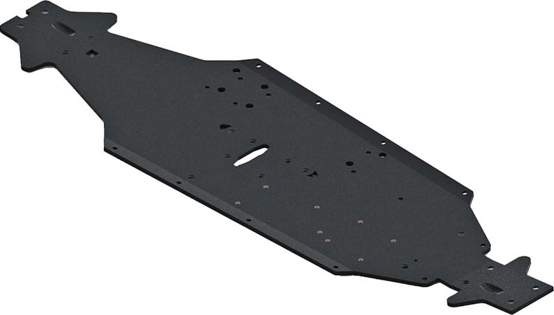 320444 ARRMA Chassis Lwb Aluminum Black Talion