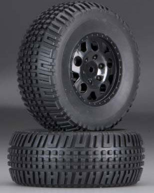 Team Associated 9813 Tire/Wheel Re Black SC10
