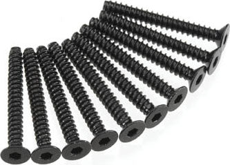Axial 470 Hex Socket Tap Flat Head M3x25mm Black (10)