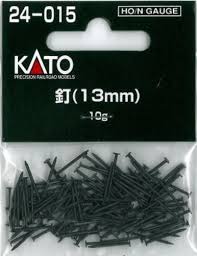 Kato 24-015 10g Pack of 13mm Long Black Track Fixing Pins