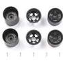 Tamiya 50442 RD F-1 Spoke Wheel Set (3630F/3645R), (F102/F103), NIP