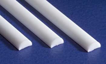 Styrene Half Round .100" (3) By EVERGREEN SCALE MODELS