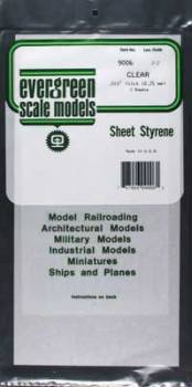 Clear Sheet .010 6x12 (2) By EVERGREEN SCALE MODELS