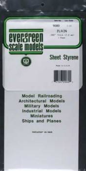 Styrene Plain Sheet .080 6x12 (1) By EVERGREEN SCALE MODELS