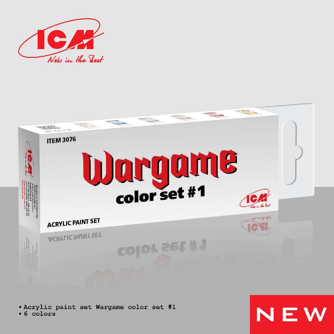ICM Acrylic Paint Set for Wargame Color Set # 1 (6 bottles)