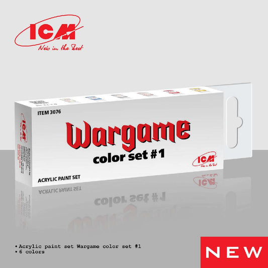 ICM Acrylic Paint Set for Wargame Color Set # 1 (6 bottles)