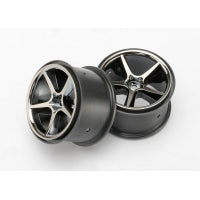 Gemini Blk Wheels(2):1/16E-Revo